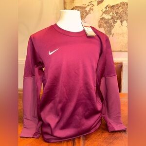 Nike Maroon Long Sleeve Therma-Fit Sz Large BNWT Maroon and white